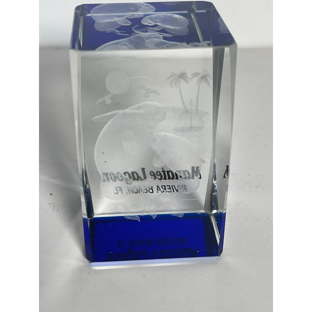 Coastal 1970s Manatee Glass Florida Paperweight For Sale - Image 3 of 5