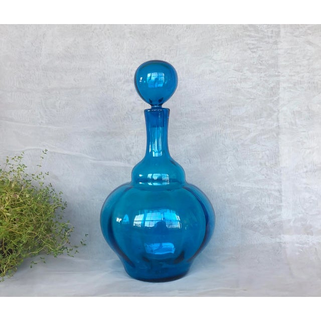 Mid Century Modern Hand Blown Art Glass Decanter Chairish