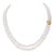 Diamond Akoya Pearl 2-Strand Necklace 18k Gold Certified For Sale