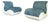 Set of Lounge Chairs with Fiberglass and Fabric For Sale