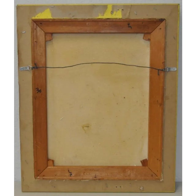 High Desert Fishing Vintage Oil Painting by Loosen c.1965 For Sale - Image 9 of 9