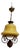 Vintage Cream Glass Bell Pendant For Sale