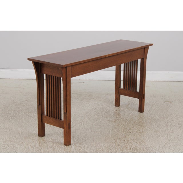 Stickley Mission Oak Console Hall or Sofa Table For Sale - Image 14 of 17