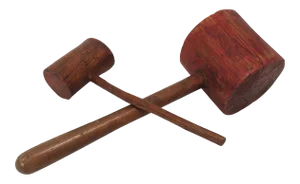 Antique Old Upper Pittsgrove Church New Jersey Removed Oak Wood Relic Souvenir Mallets