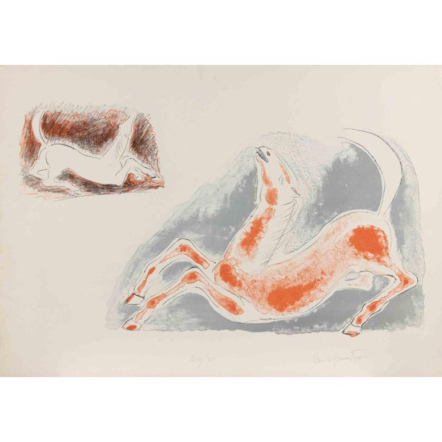 Carlo Canestrari, Horses, Lithograph, 1980s For Sale