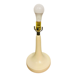 Mid Century Modern Ivory Ceramic Table Lamp Unmarked by Lotte and Gunnar Bostlund