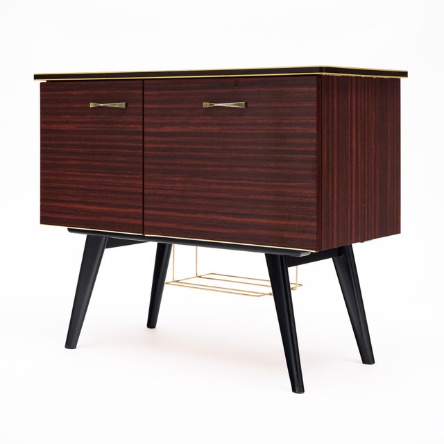 Period Mid-Century Modern, French Bar Cabinet, 1950 For Sale - Image 4 of 9
