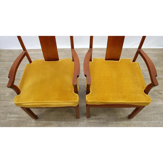Mid 20th Century George Zee & Co. Anglo-Chinese Teak Extendable Dining Chairs - Set of 8 For Sale In Philadelphia - Image 6 of 10