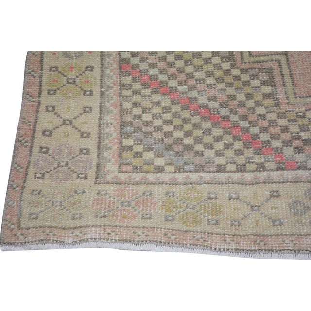Turkish Vintage Turkish Anatolian Hand Knotted Wool Rug, 3'8''x6'8'' For Sale - Image 3 of 5
