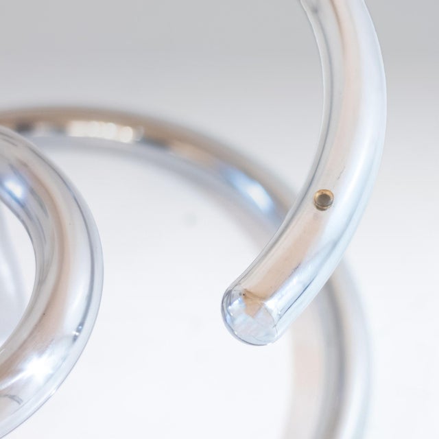 1960s Cobra Coffee Table in Chromed Metal & Smoked Glass from Giotto Stoppino, 1960s For Sale - Image 5 of 14