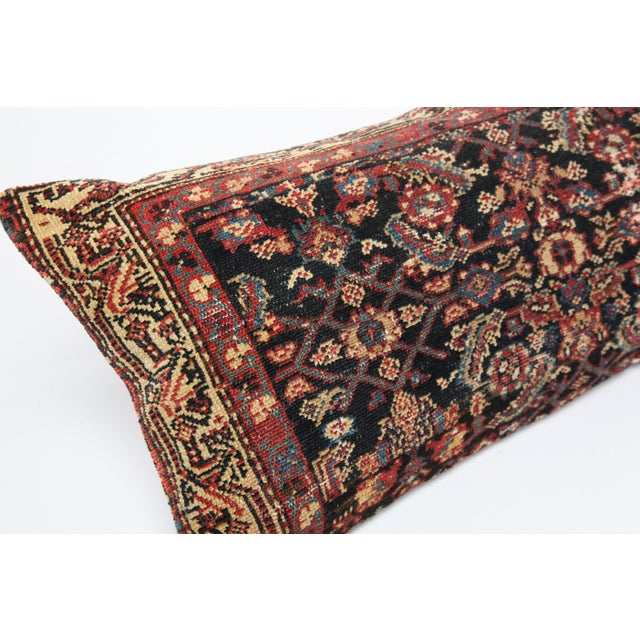 Oriental Antique Handwoven Lumpar Rug Pillow Cover -16'' X 32'' For Sale - Image 10 of 11