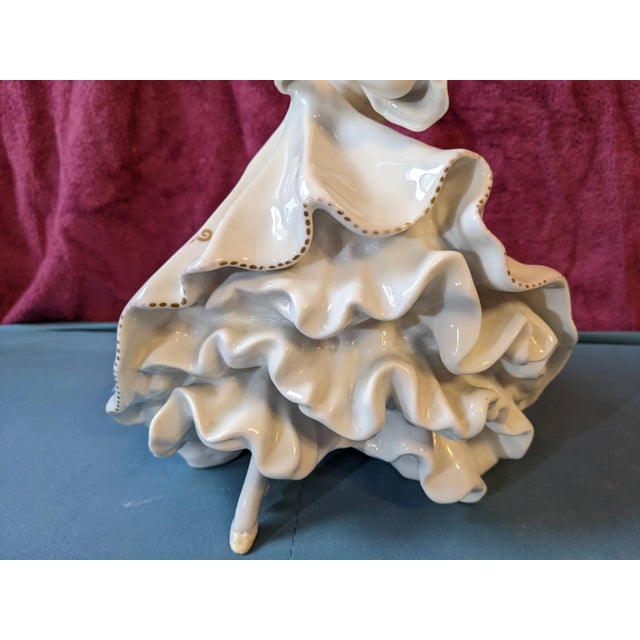 Ceramic 1920s Large German Rosenthal Porcelain Figurine Rococo Dancer For Sale - Image 7 of 12