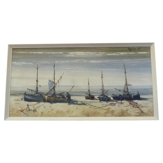 Jorge Aguilar-Agon, Large Seascape, Oil Painting For Sale - Image 13 of 13