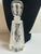 Vintage Hand Cut Thick Crystal Etched Satin Floral Scene Elegant Perfume Bottle For Sale - Image 12 of 13