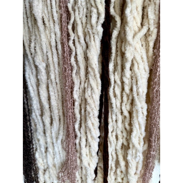 Cream 1970s Mid-Century Modern Macrame Art Wall Sculpture For Sale - Image 8 of 8