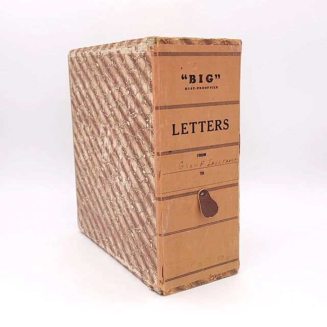 Tan Vintage Large Letter File For Sale - Image 8 of 8