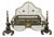 Antique Fire Grate on Andirons with Brass Guard, 1800s For Sale