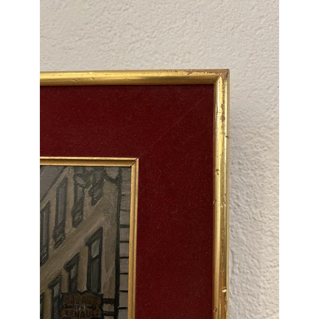 Ailloud, Deserted Street, 1971, Oil on Wood, Framed For Sale - Image 7 of 10
