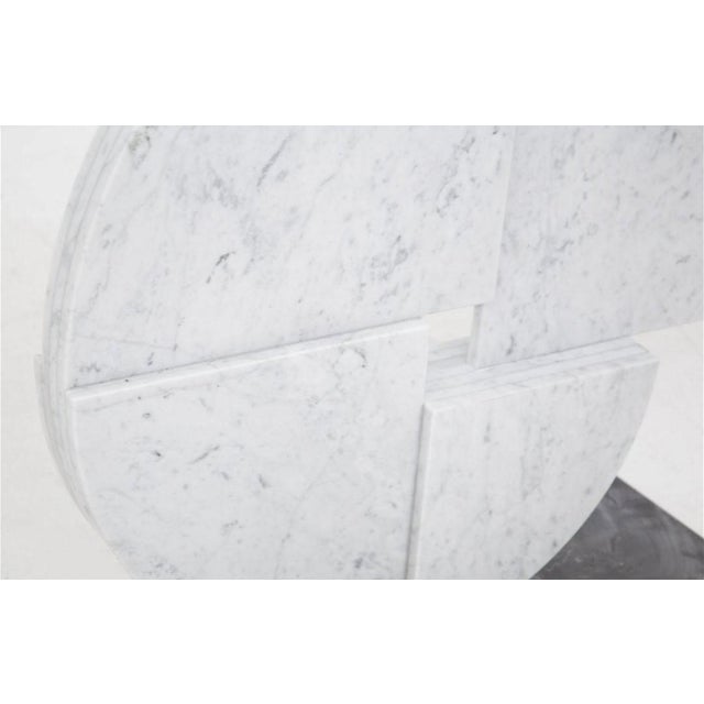 Mid-Century Modern White Carrara Marble Sculptures by Angelo Mangiarotti for Skipper, 1990s For Sale - Image 3 of 5