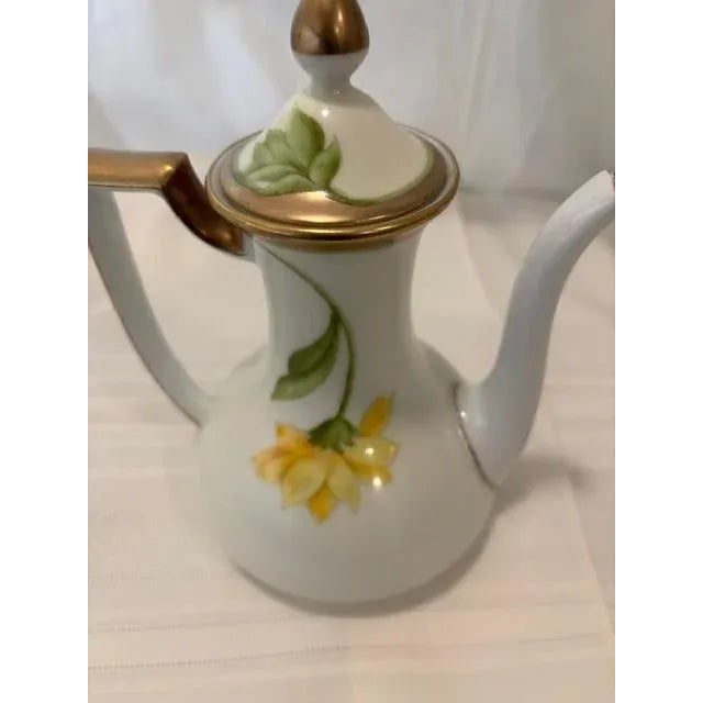 Traditional Antique Bavarian Chocolate/Tea Pot and Dessert Plates For Sale - Image 3 of 8