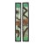 Pair of Wood Framed Painted Folk Art Glass Windows For Sale