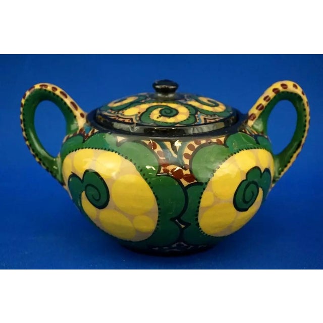 Futurist Ceramic Service from Ruggero Lanni Rome, Italy, 1920s, Set of 15 For Sale - Image 16 of 18