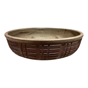 1970s Studio Art Pottery Modern Texturized Bowl