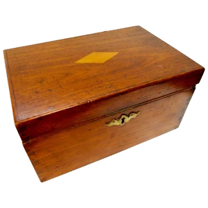 19th Century Walnut, Cherry and Oak Letter Box