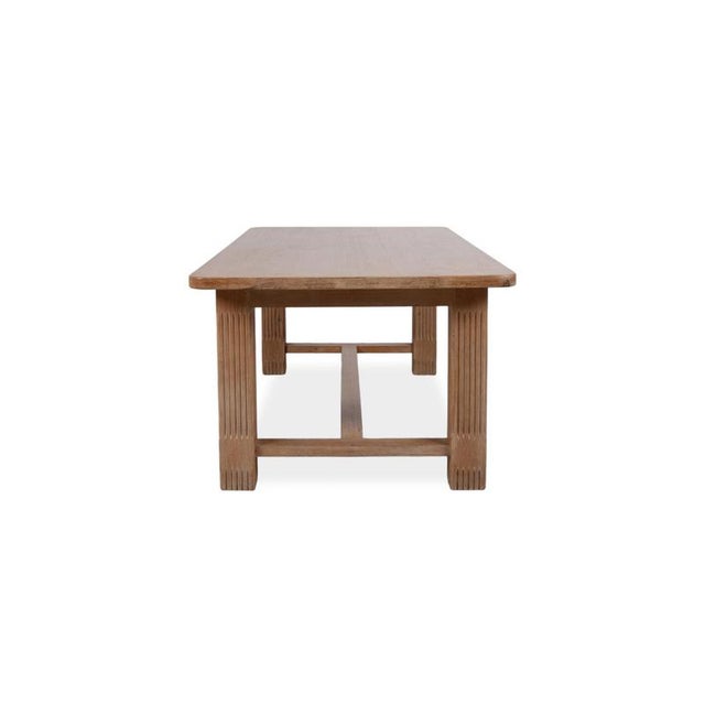Marktex Wooden Dining Table, Brown Pine, 100 X 200 Cm For Sale - Image 11 of 12