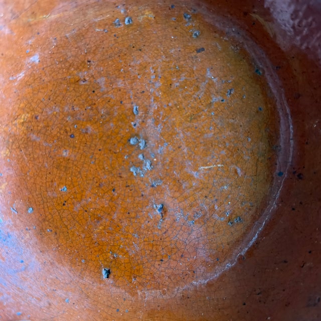 Farmhouse Antique Pennsylvania Redware Pie Plate, Circa 1850’s For Sale - Image 3 of 11