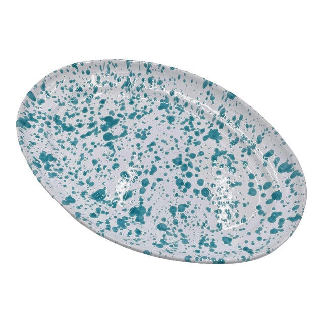 Taverna Speckled Two Handled Jug - Turquoise and White main image 0