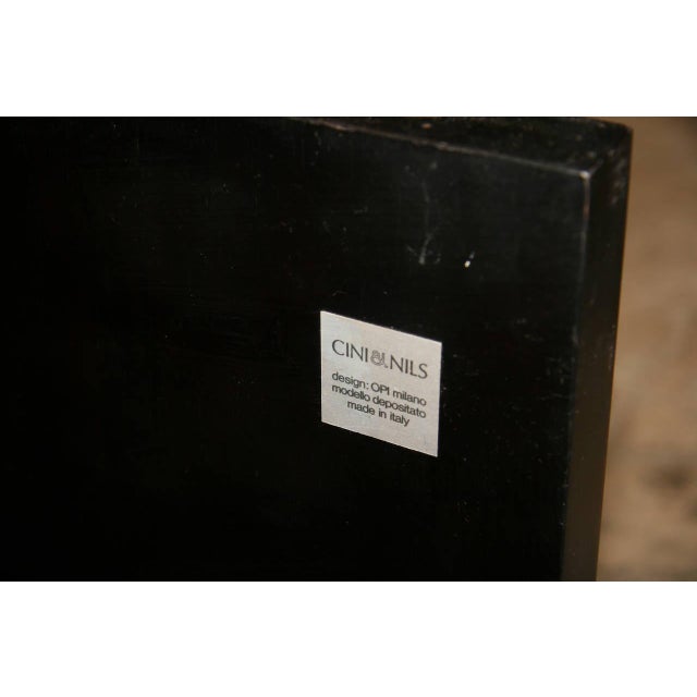 Italian Bar in Wood Leather and Laminated Aluminum 1970s by Cini & Nils For Sale In Los Angeles - Image 6 of 7