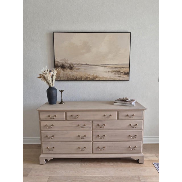 Crafted by Durham Furniture Co. in Canada, this solid cherry triple dresser has been professionally refinished in a custom...