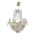 Vintage Brass & Crystal Wedding Cake Chandelier – Waterfall Tiered 5-Light Regency Pendant For Sale