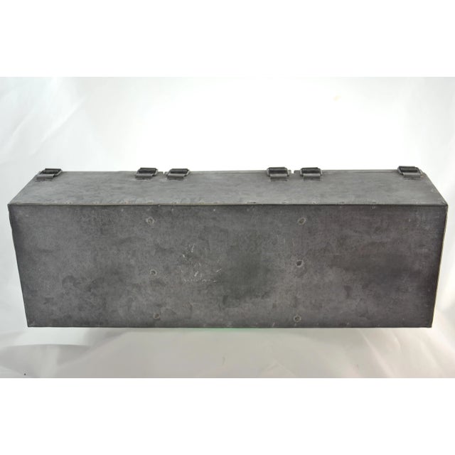 Three Window Zinc Storage/Display Box For Sale In Chicago - Image 6 of 7