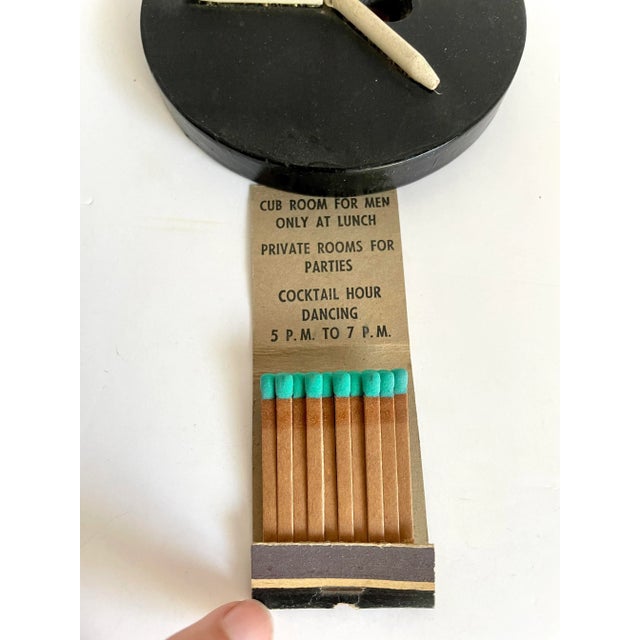 Wood 1940's Stork Club Figurative Stork and Matchbook Set For Sale - Image 7 of 9