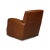 Classic Brown Leather Swivel Armchair For Sale - Image 4 of 11