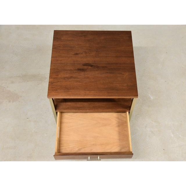 Brass 1960s Refinished Paul McCobb for Calvin Nightstand For Sale - Image 8 of 9