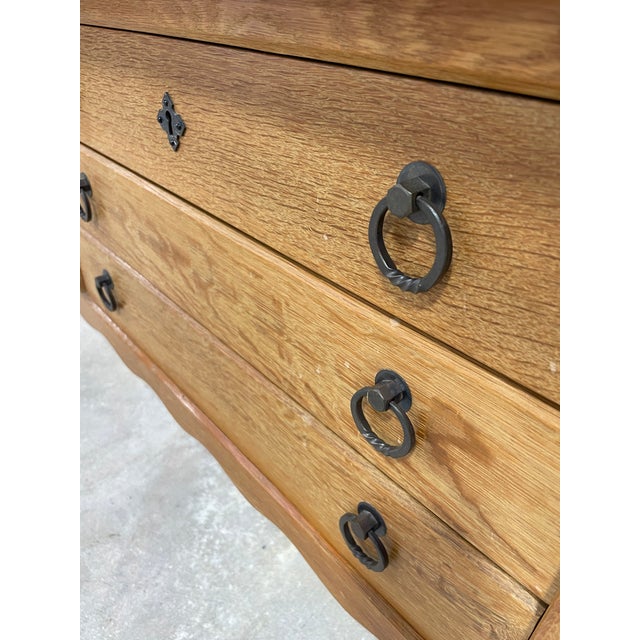 1970s Danish Scandinavian Oak Rustic Dresser Henning Kjaernulf Attrib For Sale - Image 5 of 10