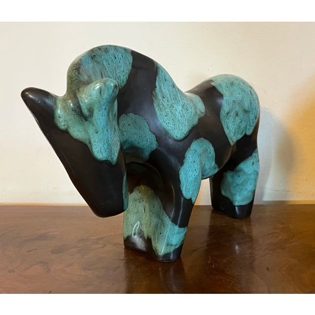 Large 1940's Mid-Century Modern Art Pottery Horse by Marianna Von Allesch (German 1886-1972) for Carola Ceramics For Sale - Image 11 of 14