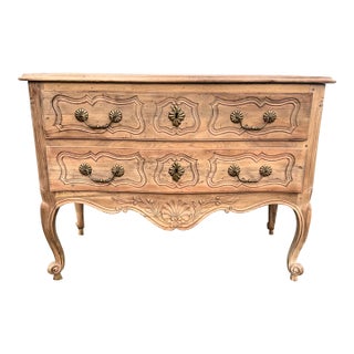 French 19th Century Louis XV Provincial Bleached Chest of Drawers / Commode For Sale