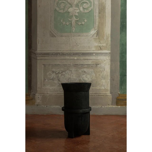 Urn by rick owens 2007 dimensions: l 34 x w 34 x h 57 cm materials: bronze weight: 37 kg available in black finish or...