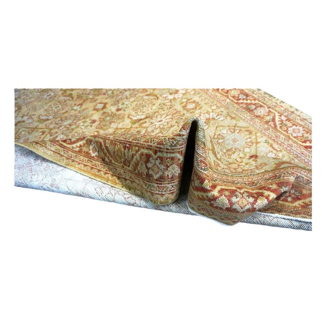Textile Antique Persian Sultanabad Wool 4x7 Tan, Ivory, Rust & Olive Handmade Area Rug #1142543 For Sale - Image 7 of 7