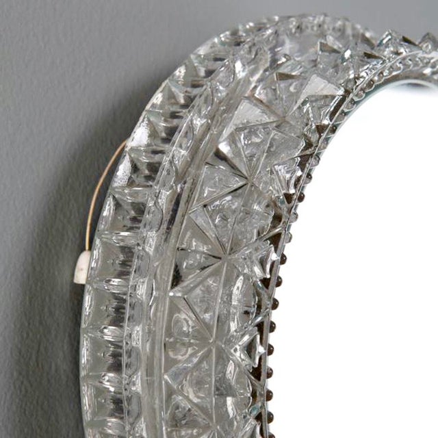 MidCentury Small Round Light Up Wall Mirror Chairish