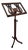Italian Wooden Lyre Shaped Adjustable Floor Book Stand, 1980s For Sale