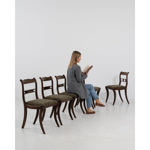 19th Century Set Of Six Regency Sabre-Leg Chairs For Sale - Image 14 of 18