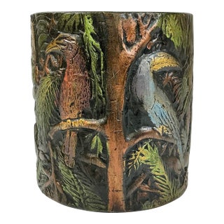 1980s Vintage Safari Jungle Coastal Boho Chic Planter For Sale