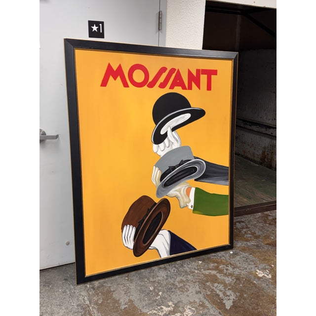 In the Style of Leonetto Cappiello "Mossant" French Poster Painting For Sale - Image 4 of 12