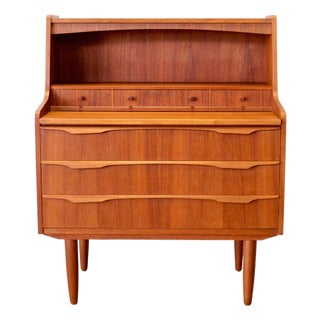 1950s Danish Teak Secretary Desk For Sale