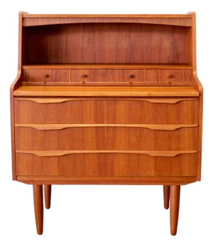 1950s Danish Teak Secretary Desk